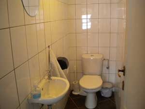 Lavabo et toilette.